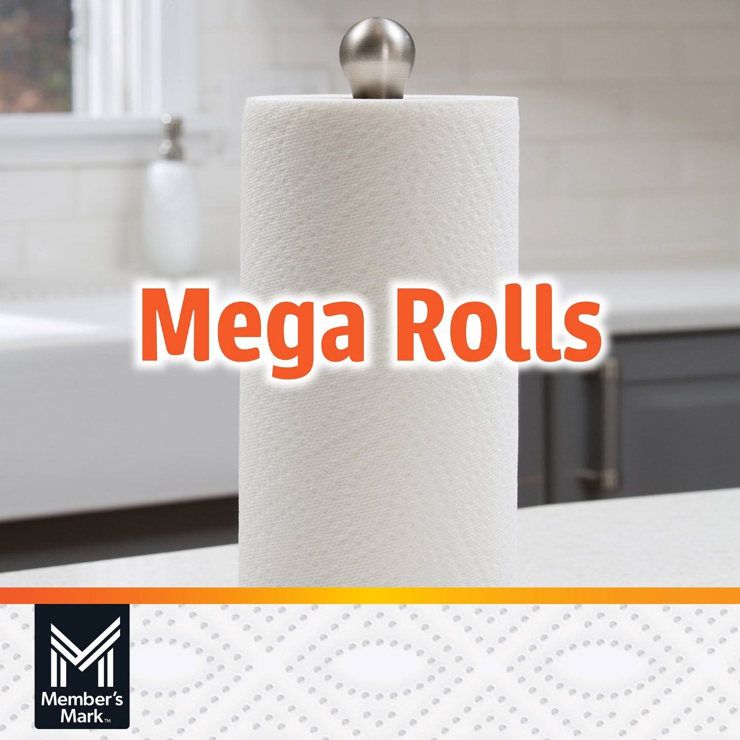 Member’s Mark Select & Tear Super Premium 2‑Ply Paper Towels – 15 Mega Rolls (150 Sheets/Roll, 11″×6″), Thick & Highly Absorbent