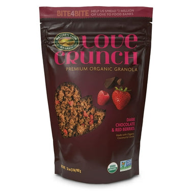 Nature’s Path Love Crunch Organic Dark Chocolate & Red Berries Granola – 32 oz Resealable Bag, Non-GMO, Kosher Dairy