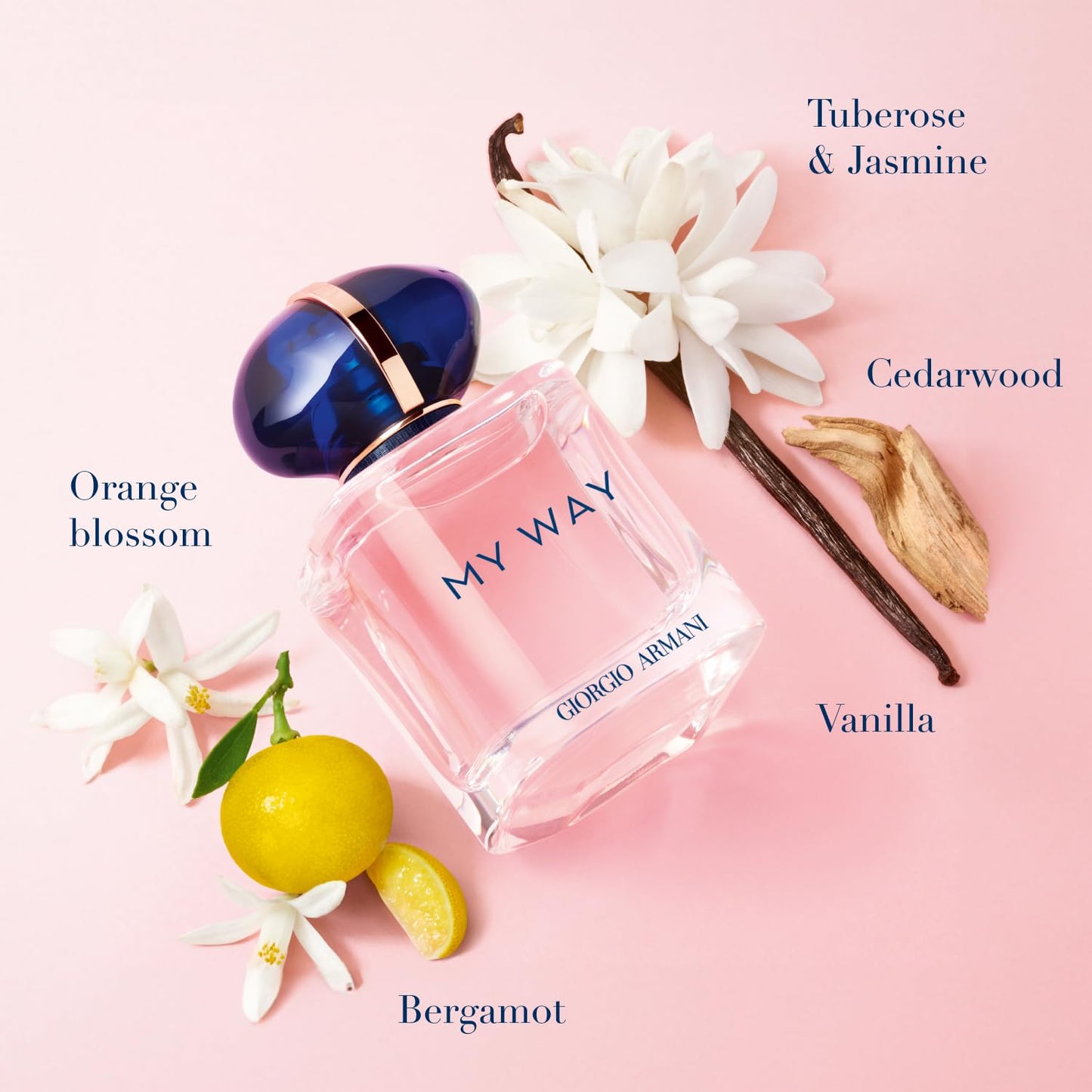 Armani Beauty - My Way - Eau de Parfum -3 oz Women's Perfume - Floral Woody Fragrance - Bergamot, Orange Blossom, Tuberose, Jasmine, Cedarwood, Vanilla and White Musk Notes