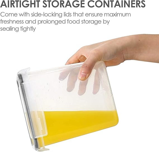 Vtopmart 24-Piece Airtight Food Storage Containers Set – BPA-Free Plastic Pantry Canisters with Locking Lids & Labels for Cereal, Flour, Sugar & Dry Goods (Black)