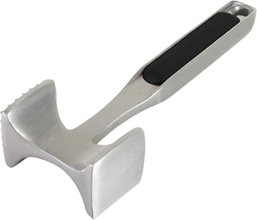 KitchenAid Gourmet Multi‑Sided Meat Tenderizer – Dual‑Sided Aluminum Mallet for Meats, Nuts & Shellfish, Ergonomic Handle with Hang Hole, Hand Wash, Black