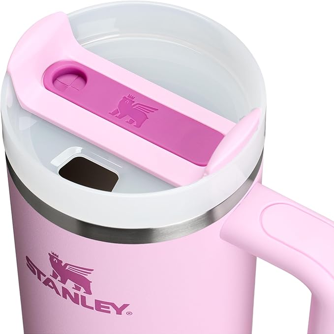 Stanley Quencher H2.0 30 oz Tumbler – Cherry Blossom Vacuum-Insulated Stainless Steel with Handle, Straw & FlowState™ 3‑Position Lid