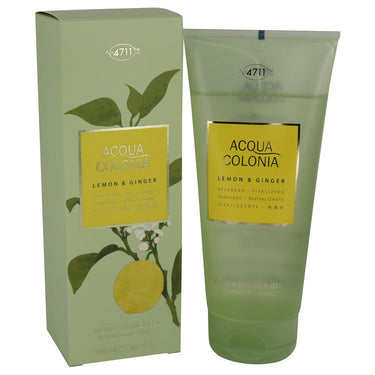 4711 Acqua Colonia Lemon & Ginger Shower Gel – 6.8 oz Unisex Body Wash (Fresh Citrus & Spicy Ginger)