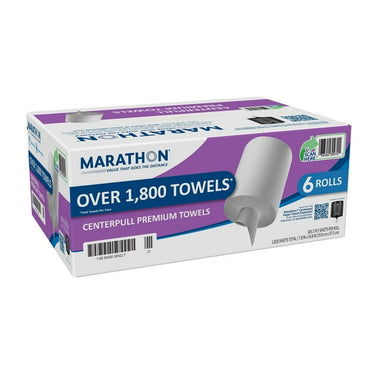 Marathon Centerpull Premium 1-Ply White Paper Towels 6 rolls, 300sheets/roll