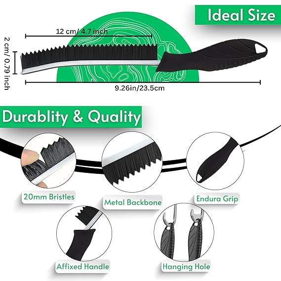 Hard Bristle Crevice Cleaning Brushes – Multifunctional Household Cleaning Tools for Tight Spaces, Bathroom & Kitchen Crevice Scrubber Set