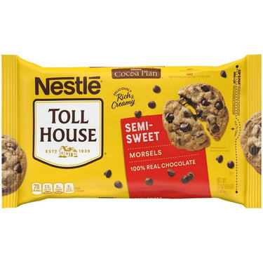 Nestlé Toll House Semi-Sweet Chocolate Chips – 72 oz Bulk Bag, 100% Real Chocolate, Gluten-Free Baking Essential
