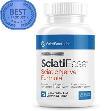 SciatiEase Sciatic Nerve Health Support Supplement – Alpha Lipoic Acid 300mg, PEA, B Vitamins – 120 Capsules for Leg, Hip & Back Relief