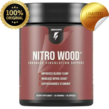 Nitro Wood Circulation Support – Boost Blood Flow Naturally | 60 Nitric Oxide Capsules