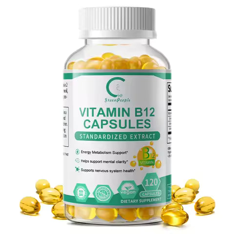GPGP GreenPeople Organic 1000MG Vitamin B12 Capsule Immune Health Support Metabolism & Mental Clarity,Nervous System Health