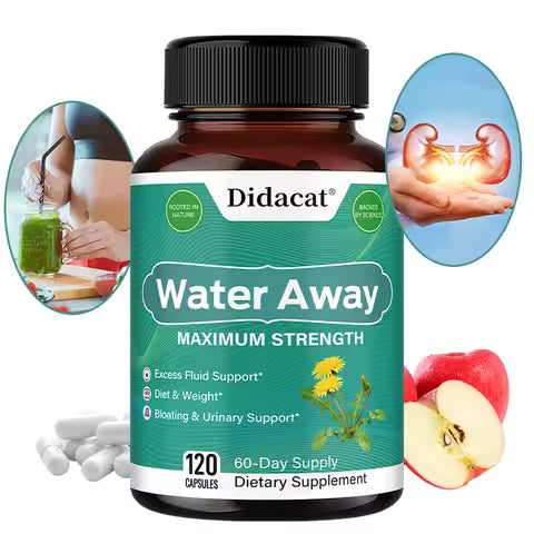 Water Away Capsules for Kidney Cleansing with Vitamin B6 Dandelion Root and Green Tea Extract To Promote Water Balance