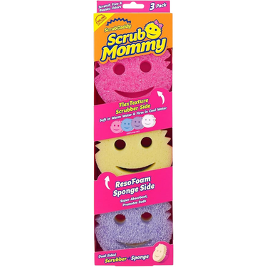 Scrub Daddy Scrub Mommy Sponges – Dual-Sided (Online Exclusive, 3-Count) | Temperature-Controlled Non-Scratch Cleaning