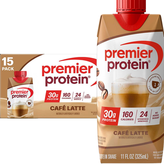 Premier Protein 30g High Protein Shake, Café Latte 11 fl. oz., 15 pk.