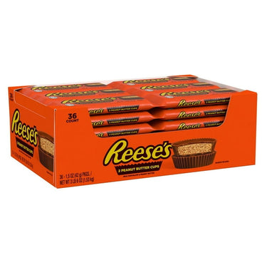 REESE’S Milk Chocolate Peanut Butter Cups – 1.5 oz (36-Count Box) | Iconic Chocolate & Peanut Butter Treat, Kosher & Gluten-Free