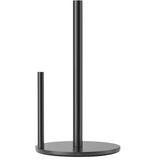Black Paper Towel Holder – Premium Stainless Steel Kitchen Roll Dispenser with Weighted Base, Countertop Roll Organizer for Easy Tear & Stable Use