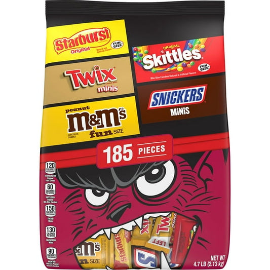 Mars Halloween Variety Pack Candy – Mini & Fun Size, 185 Pieces | Assorted Chocolate & Candy Mix for Trick-or-Treat, Parties & Sharing