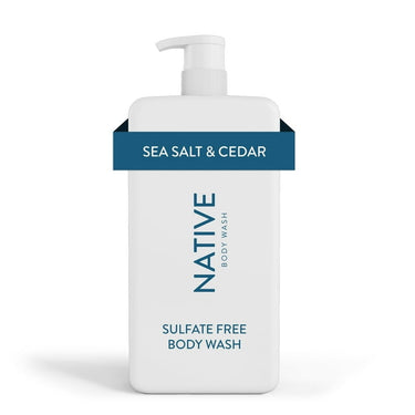 Native Body Wash, Sulfate Free, for Women and Men, Sea Salt & Cedar, 36 oz