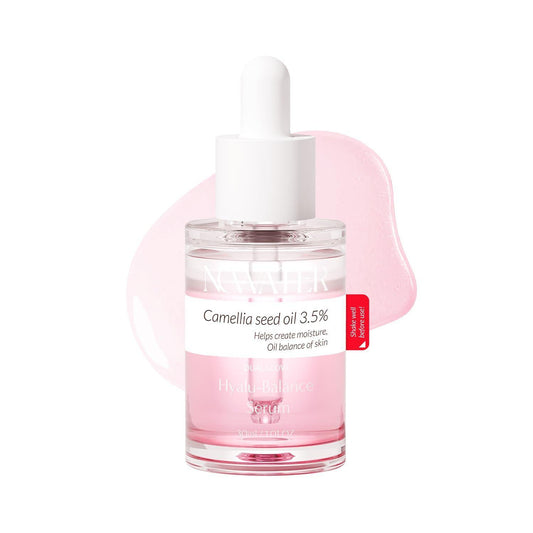 Dual Glow Hyalu‑Balance Serum – Multi‑Weight Hyaluronic Acid + Camellia Oil for Glass Skin, Niacinamide & Galactomyces (1.01 fl oz)