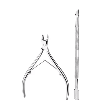 SheSlay Cuticle Care Kit| Stainless Steel Trimmer & Pusher