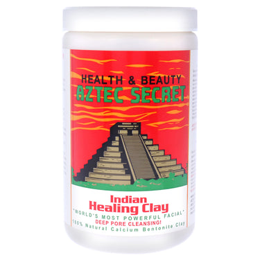 Indian Healing Clay by Aztec Secret – 2 lb Calcium Bentonite Clay for Deep Pore Cleansing, Detox & Skin Clarification