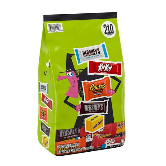Hershey Halloween Assorted Flavored Candy – 210 Pieces | Bulk Mix of Hershey’s, Reese’s, Kit Kat & More for Trick-or-Treating & Parties
