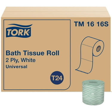 Tork Universal 2-Ply White Bath Tissue, 96 rolls, 500 sheets/roll