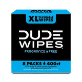 DUDE WIPES XL Flushable Wipes, Fragrance Free, 8 ct., 400 wipes