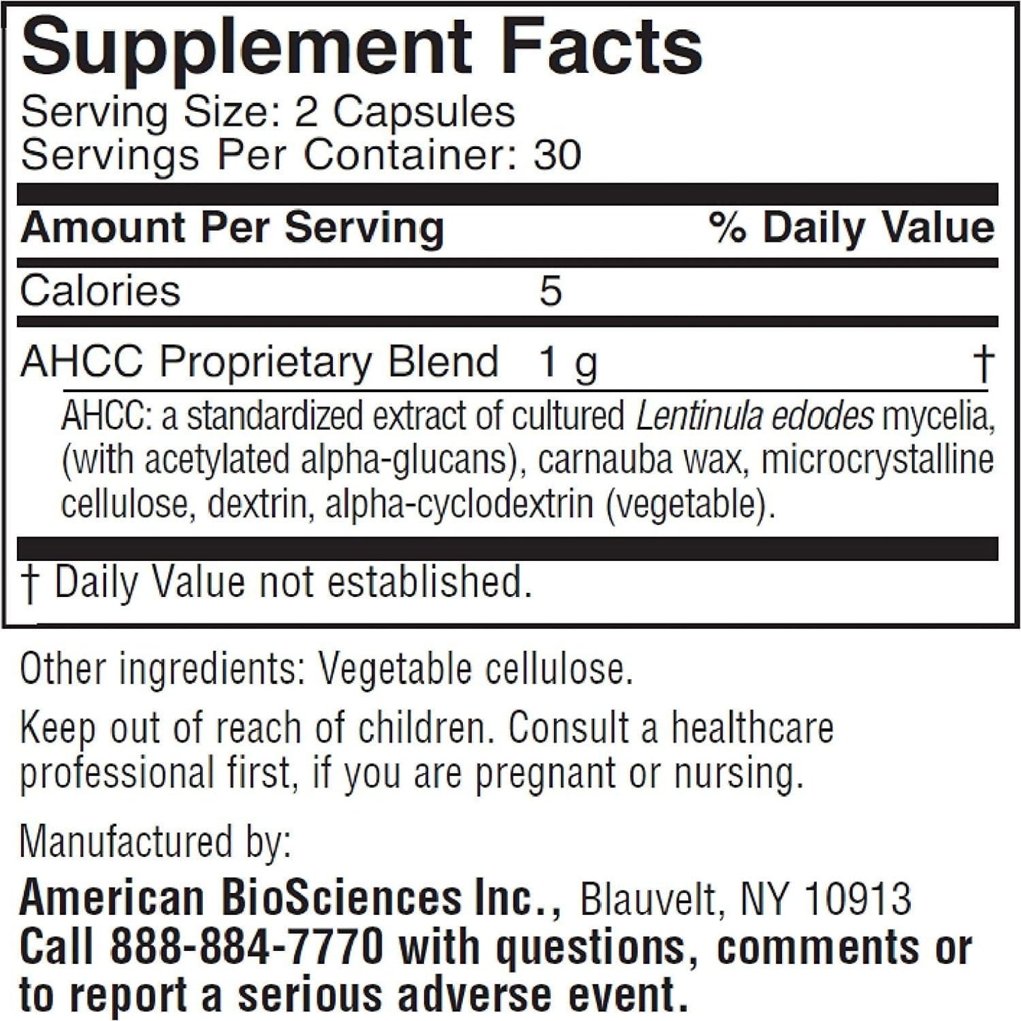 ImmPower AHCC Herbal Mushroom Supplement – 500mg – Immune Support & Natural Killer Cell Activity – 60 Vegan Capsules