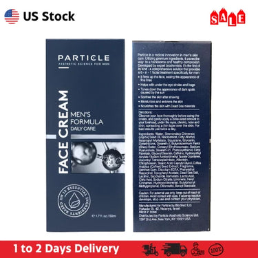 Particle Face Cream for Men – 6‑in‑1 Anti‑Aging Moisturizer for Dark Spots, Eye Bags & Wrinkles (1.7 fl oz)