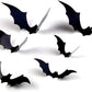 DIYASY 120-Piece 3D Bat Wall Stickers – Waterproof PVC Bat Decals (4 Sizes) for Indoor & Outdoor Halloween Decor