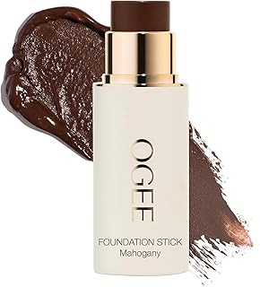 Ogee Sculpted Complexion Foundation Stick (Mahogany 14.5N - Deep Cocoa, Rich Undertones) Full Coverage Foundation Makeup - Instantly Balance & Even Complexion - 70% Organic Ingredients