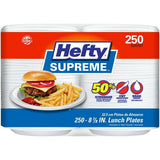 Hefty Supreme Foam Disposable Lunch Plates, 8 7/8", 250 ct.