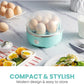 Elite Gourmet Easy Egg Cooker (EGC115M) – 7‑Egg Electric Cooker in Retro Mint with Auto Shut‑Off & Measuring Cup