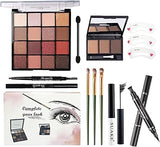 All in One Makeup Kit For Girls - 16 Colors Naked Eyeshadow Palette, 3Pcs Makeup Brushes, Waterproof Eyeliner Pencil, Eyebrow Powder,Eyebrow Pencil,Mascara, Women and Beginners Teens Makeup Gift Set