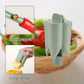 Pepper Seed Corer Remover – 2025 Upgraded 2‑in‑1 Bell Pepper Cutter & Deseeder, Kitchen Prep Made Fast & Efficient (Green)