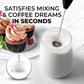 Zulay Kitchen Powerful Milk Frother Wand with 2 Duracell Batteries – Ultra-Fast Handheld Electric Whisk for Coffee, Lattes, Cappuccino, Matcha & Hot Chocolate (Black)