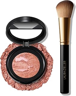 LAURA GELLER NEW YORK Baked Blush-n-Brighten Marbleized Blush + Angled Brush (06 Pink Grapefruit, 47mm)
