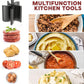 Meat Chopper Hamburger Grinder – Premium Heat‑Resistant Nylon Ground Beef Smasher & Potato Masher Tool (Black)