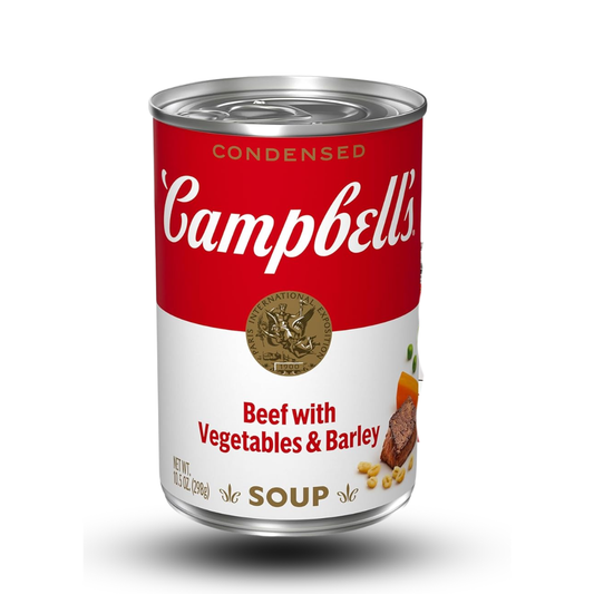 Campbell’s Condensed Beef Soup with Vegetables and Barley – 10.5 oz Can | Hearty, Classic Comfort Soup