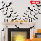 LUDILO 100-Piece 3D Bat Stickers – Halloween Wall & Window Decor, Indoor/Outdoor PVC Bat Decals