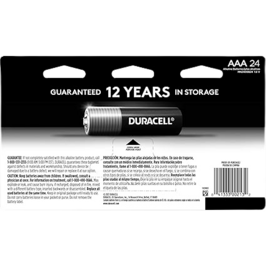 Duracell Coppertop AAA Batteries – 24 Count Alkaline Triple A Battery Pack with Power Boost Ingredients, Long-Lasting Household & Office Device Batteries