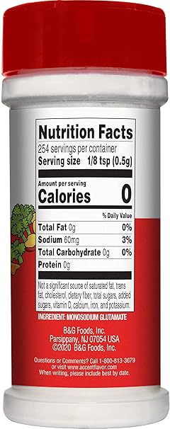 Ac’cent All Natural Flavor Enhancer – 4.5 Ounce | Umami Seasoning for Cooking