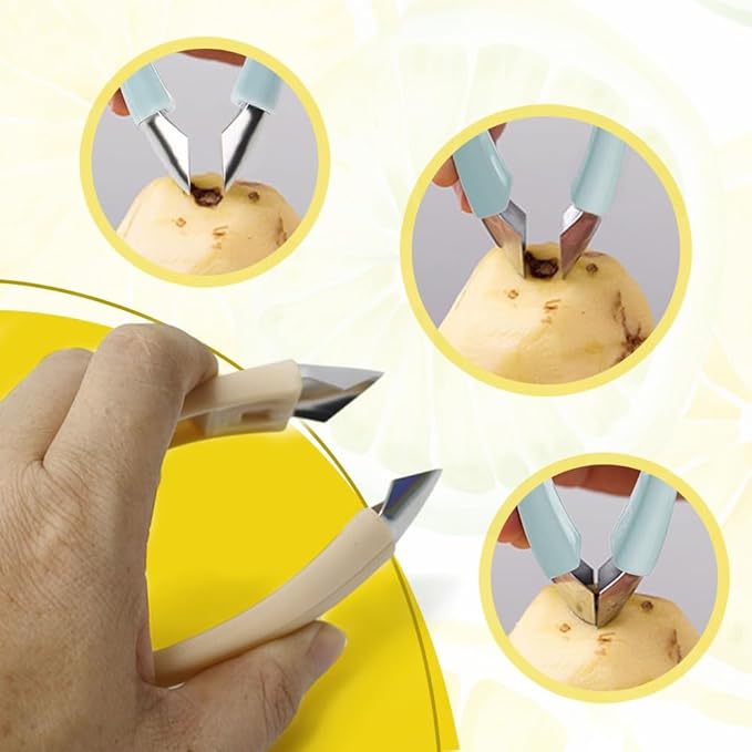 Multifunctional Pineapple Corer & Cutter + Stem Remover (2-Pack) – 2024 Premium Stainless Steel Slicer Peeler for Pineapple, Apple, Strawberry