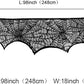 AerWo Halloween Fireplace Mantle Scarf – Black Lace Spiderweb, 18″ × 96″ | Gothic Chic Halloween Decor