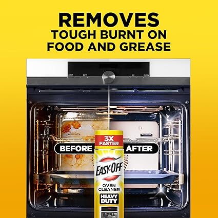 Easy Off Oven Cleaner – Heavy Duty, 14.5 oz Aerosol Spray – Cuts Through Grease & Burnt-On Food, Fast-Acting Kitchen Cleaner