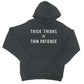 365 Printing Thick Thighs Thin Patience Womens Hoodie Funny Workout Quote Hoodie.