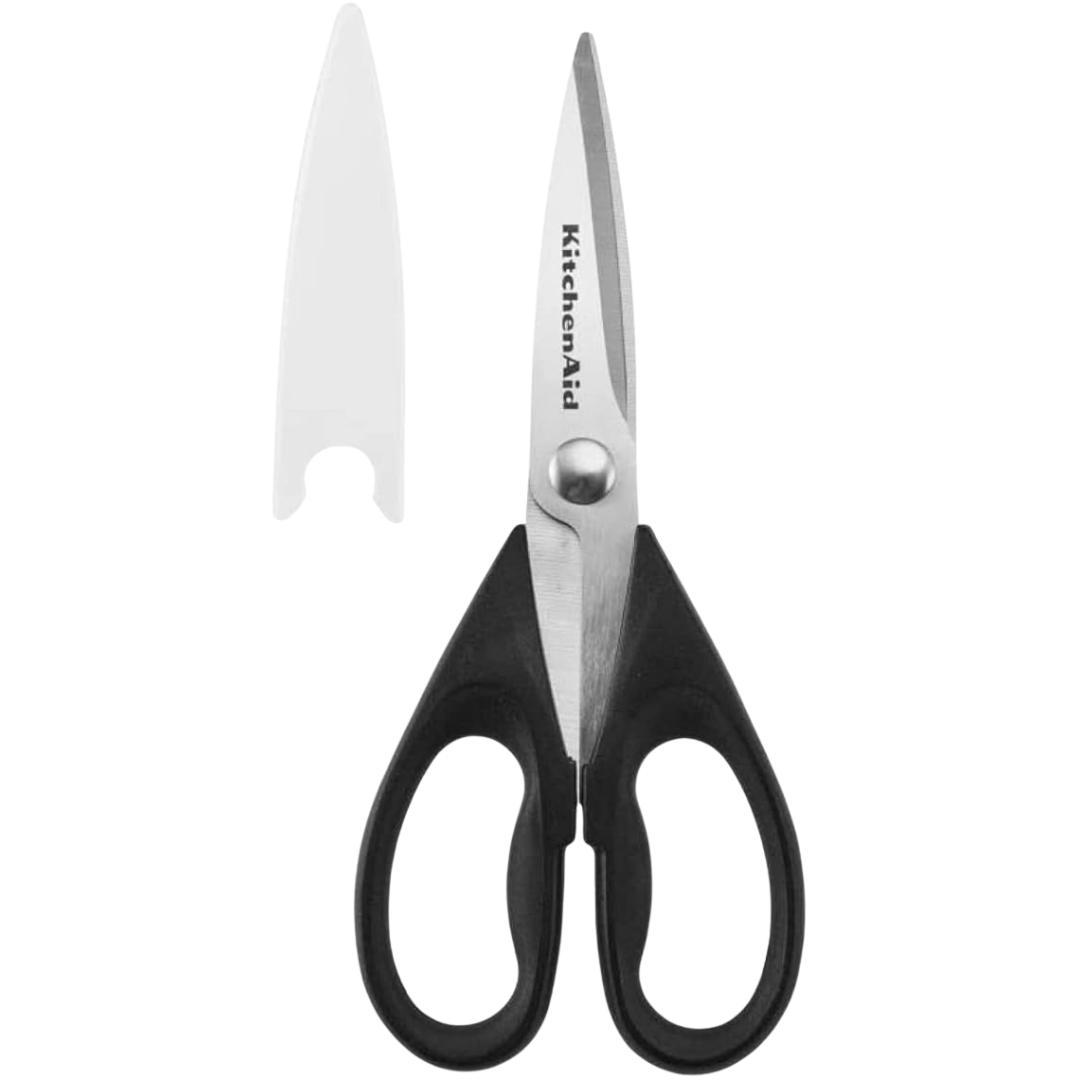 KitchenAid All-Purpose Kitchen Shears – 8.72″ | Soft-Grip, Protective Sheath, Stainless Steel, Dishwasher-Safe