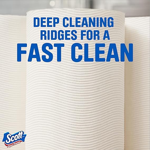 Scott Paper Towels – Choose-A-Sheet, 6 Double Rolls (108 Sheets per Roll) – Strong, Absorbent & Everyday Household Cleaning Rolls