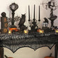 AerWo Halloween Fireplace Mantle Scarf – Black Lace Spiderweb, 18″ × 96″ | Gothic Chic Halloween Decor