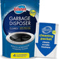 Glisten Garbage Disposer Cleaner & Freshener – Lemon Scent Odor Eliminator with Foaming Action, Sink Disposal Cleaner Made in USA, 4 Packets