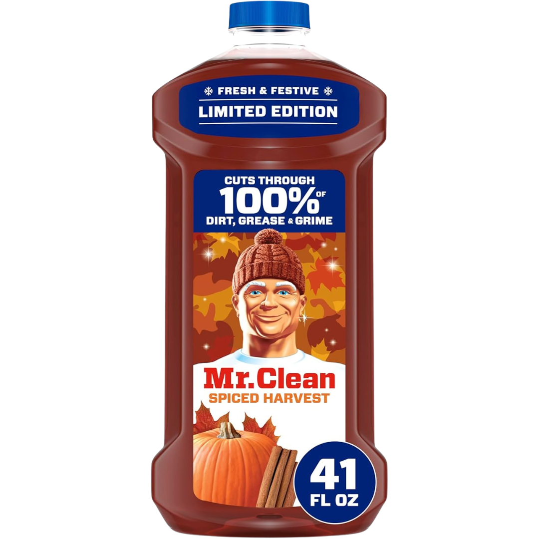 Mr. Clean Spiced Harvest cleaning product bottle on a white background
